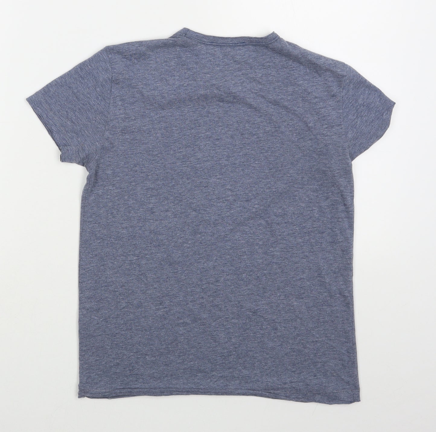 Sisley Boys Blue  Cotton Basic T-Shirt Size 8-9 Years Round Neck Pullover