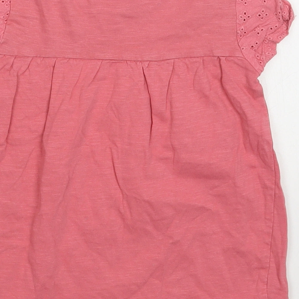 George Girls Pink  100% Cotton Basic T-Shirt Size 4-5 Years Round Neck Pullover