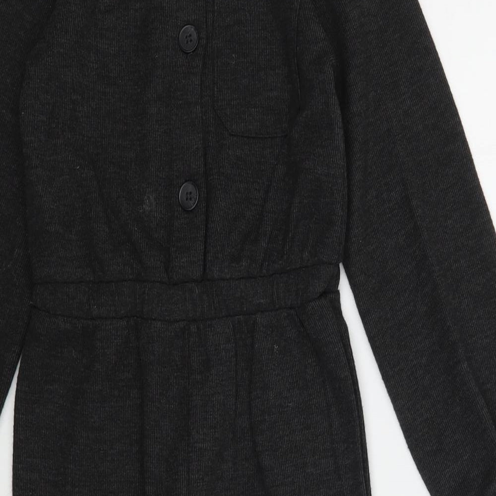 Dunnes Stores Girls Grey  Polyester Coverall One-Piece Size 6-7 Years  Button