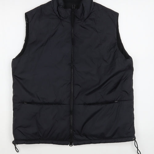 Linea Mens Black   Gilet Coat Size S  Zip