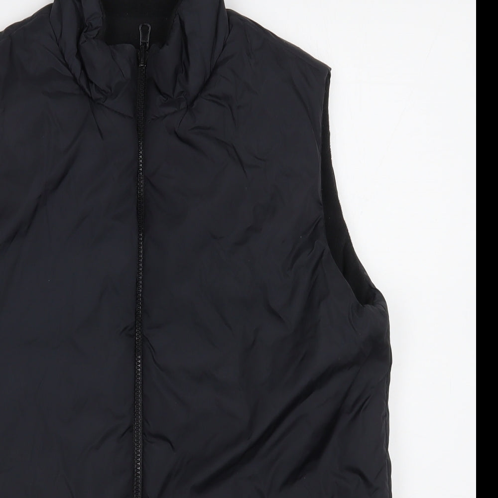 Linea Mens Black   Gilet Coat Size S  Zip