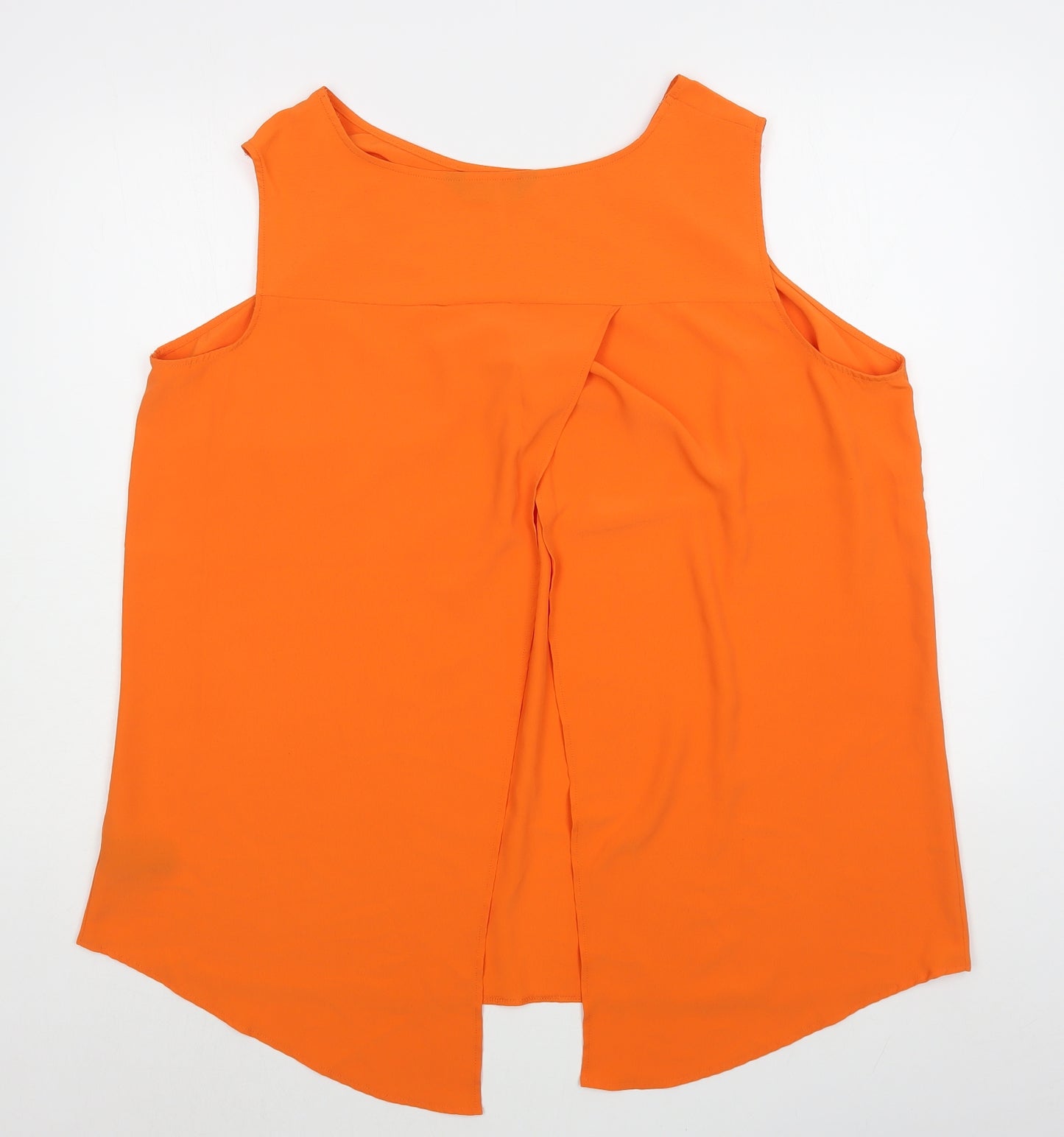F&F Womens Orange  Polyester Basic Blouse Size 22 Scoop Neck