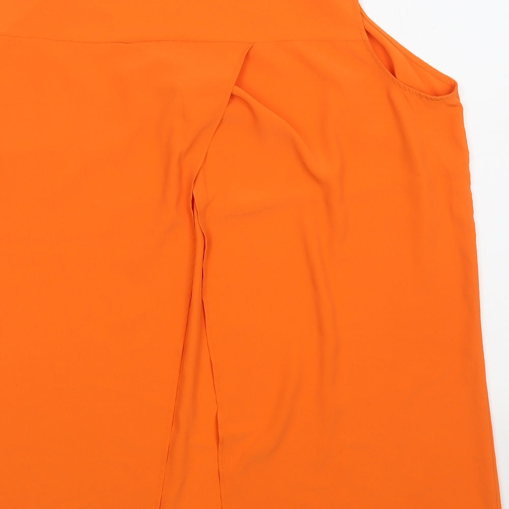 F&F Womens Orange  Polyester Basic Blouse Size 22 Scoop Neck