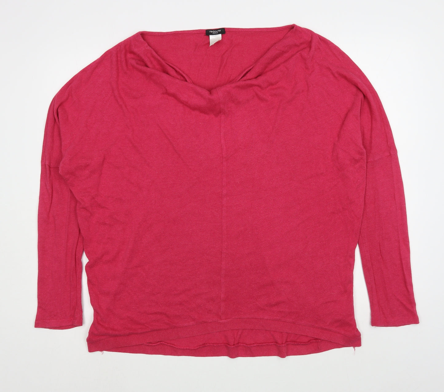 Redoute Womens Pink  Cotton Pullover Sweatshirt Size 16  Pullover