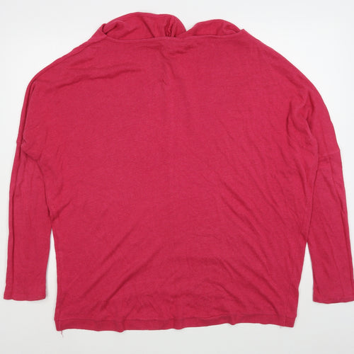 Redoute Womens Pink  Cotton Pullover Sweatshirt Size 16  Pullover