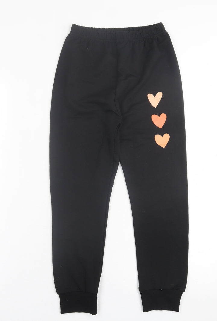 SheIn Girls Black  Polyester Jogger Trousers Size 9 Months  Regular