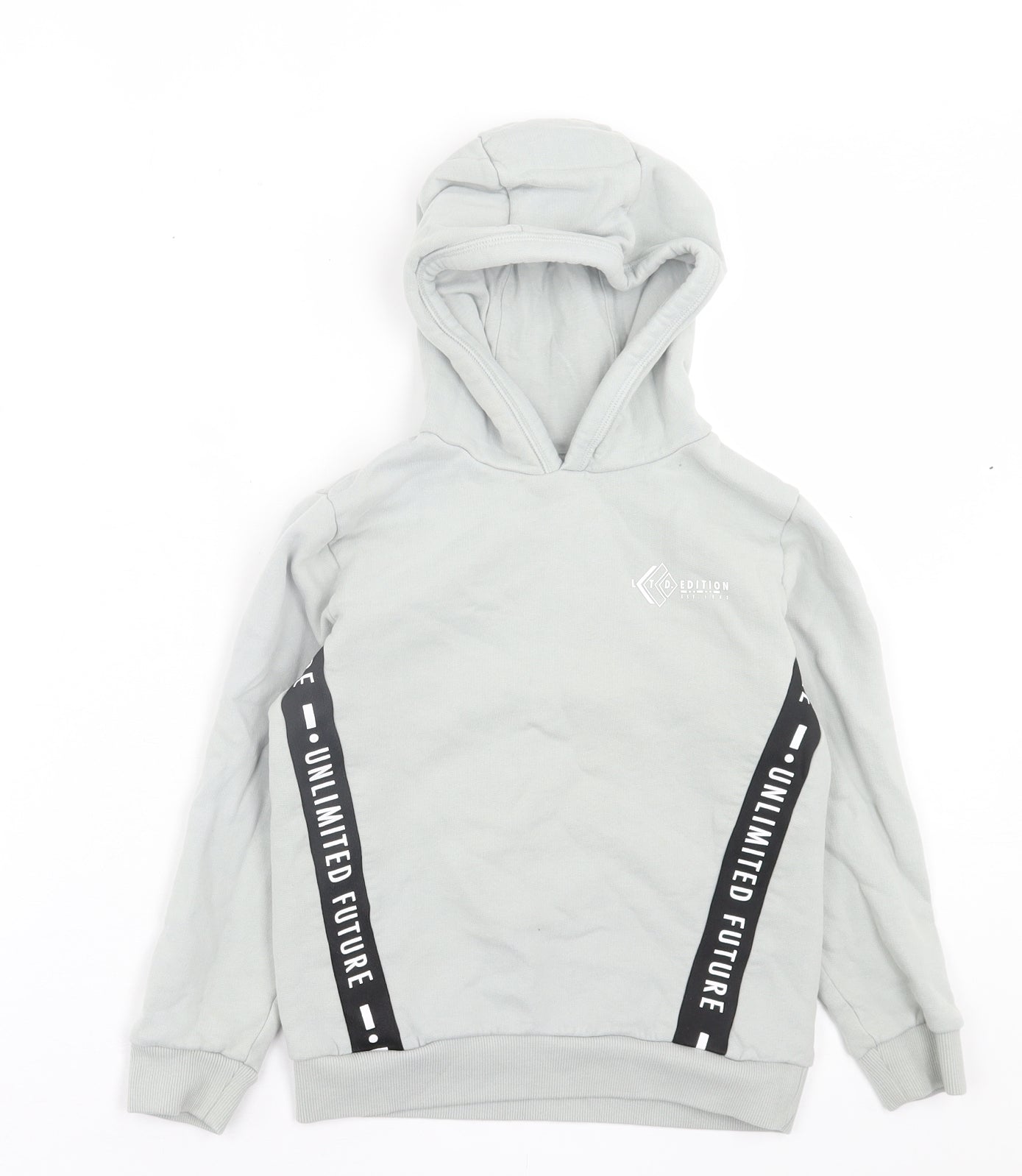 NEXT Boys Grey  Cotton Pullover Hoodie Size 7 Years  Pullover