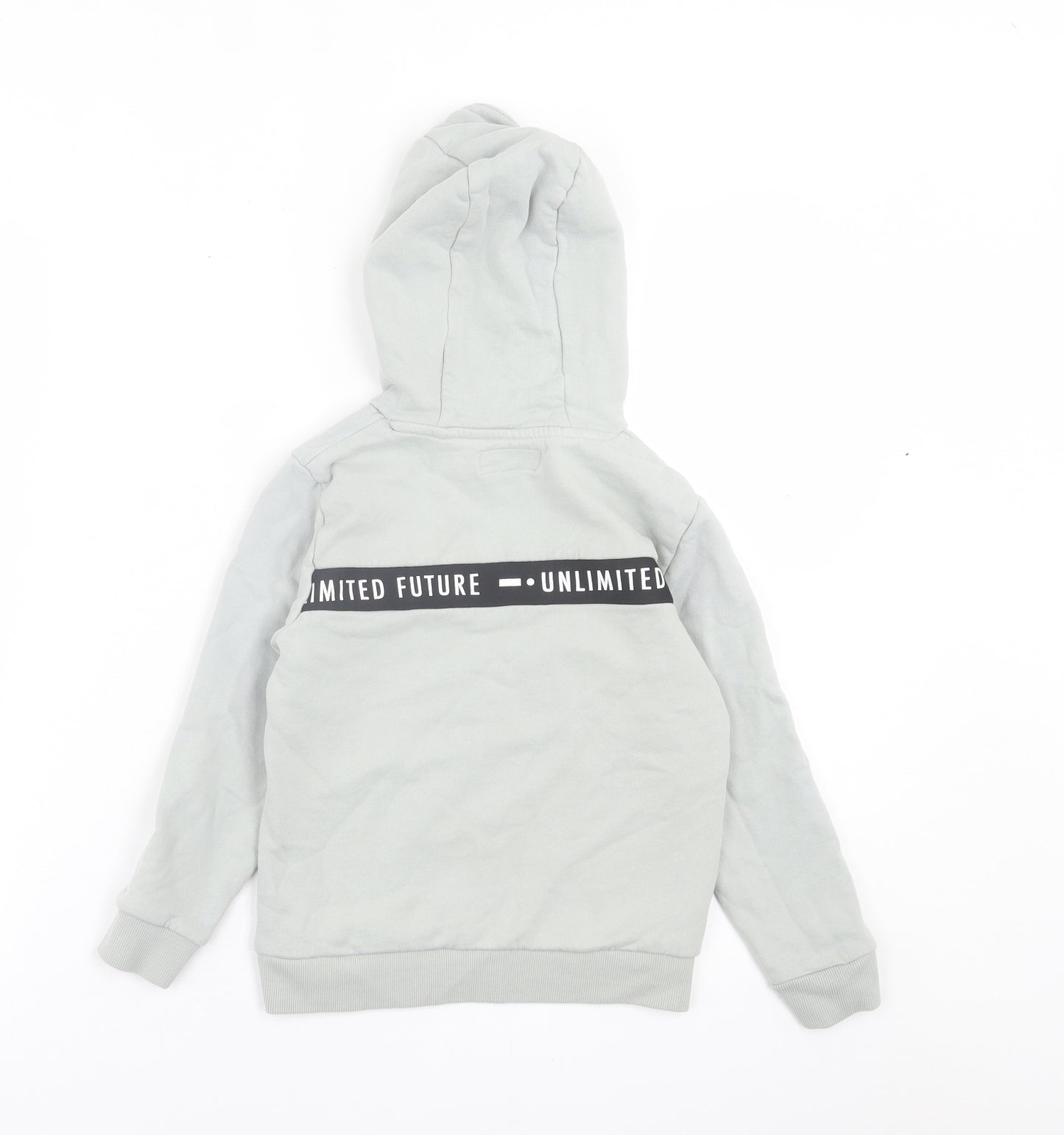 NEXT Boys Grey  Cotton Pullover Hoodie Size 7 Years  Pullover