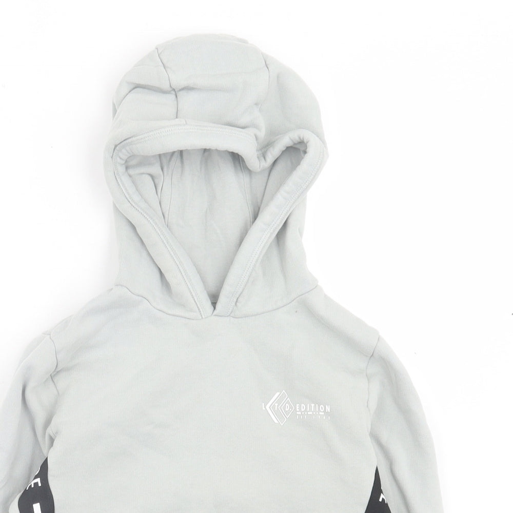 NEXT Boys Grey  Cotton Pullover Hoodie Size 7 Years  Pullover