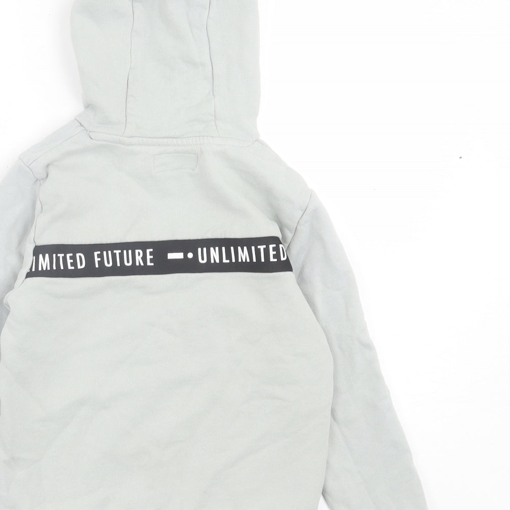 NEXT Boys Grey  Cotton Pullover Hoodie Size 7 Years  Pullover