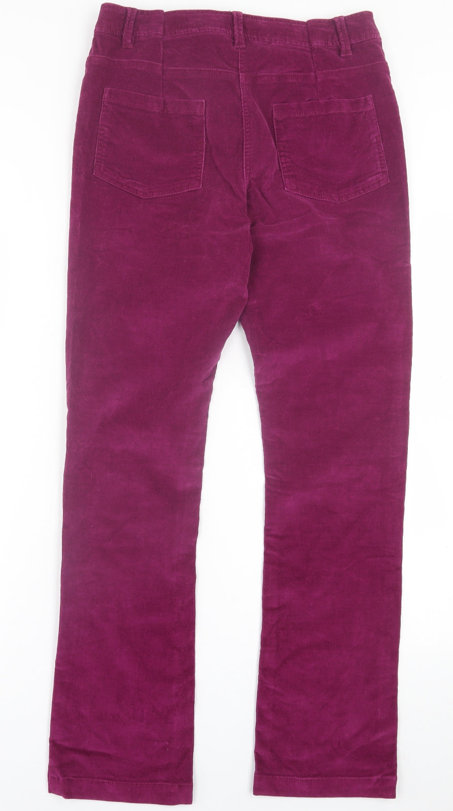 TU Womens Purple  Cotton Straight Jeans Size 12 L30 in Regular Button