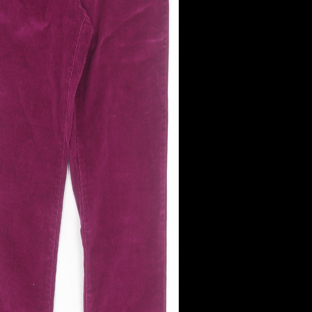 TU Womens Purple  Cotton Straight Jeans Size 12 L30 in Regular Button