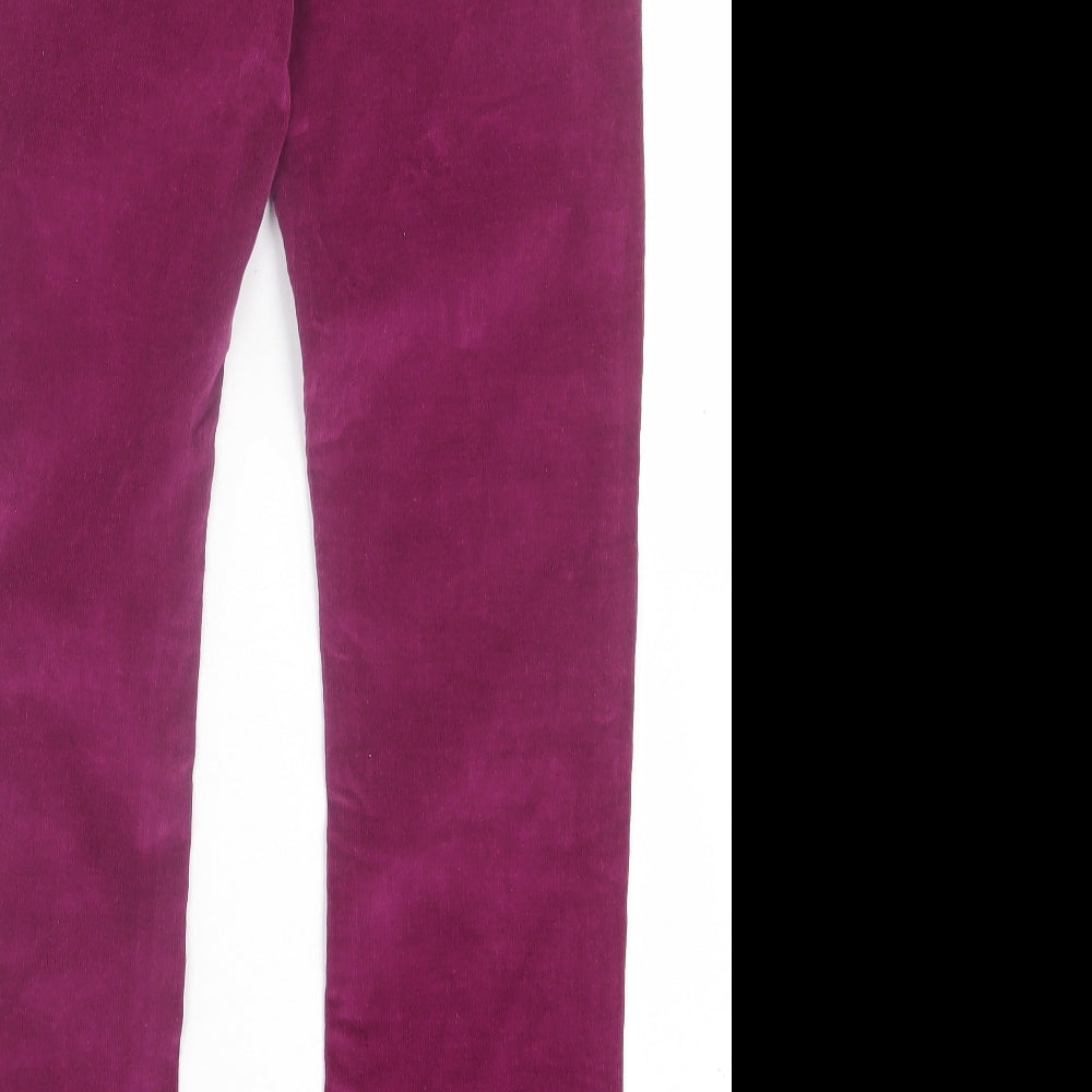 TU Womens Purple  Cotton Straight Jeans Size 12 L30 in Regular Button