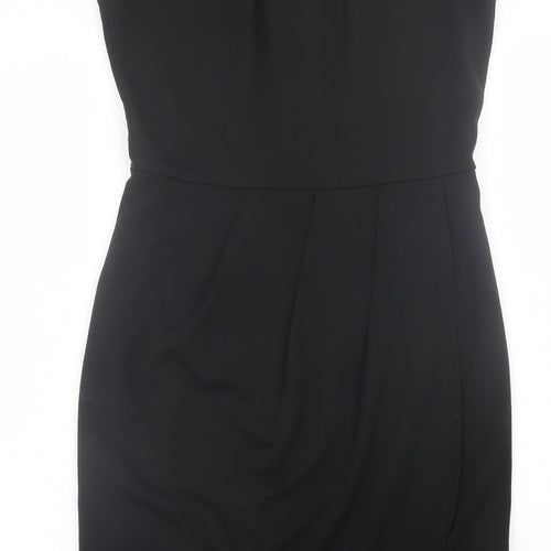 Atmosphere Womens Black  Polyester A-Line  Size 10  Crew Neck Zip
