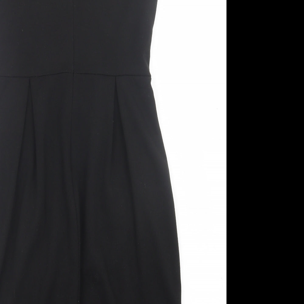 Atmosphere Womens Black  Polyester A-Line  Size 10  Crew Neck Zip