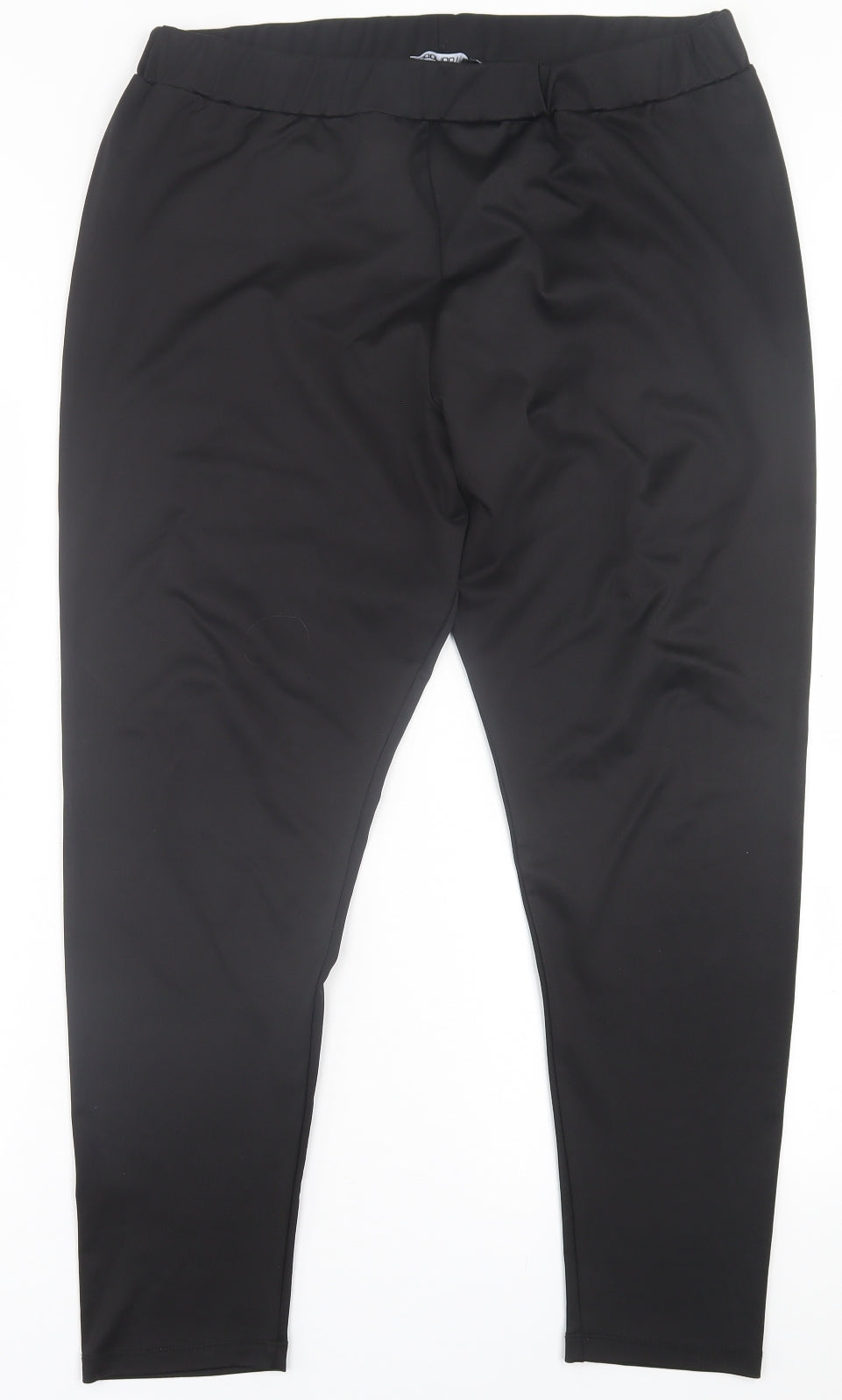 Boohoo Womens Black  Polyester Capri Leggings Size 22 L28 in