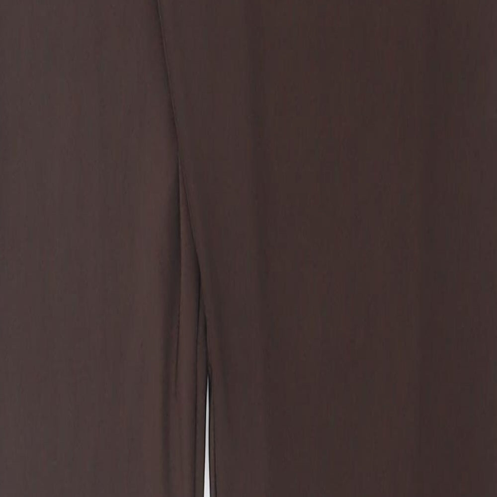 PRETTYLITTLETHING Womens Brown  Polyester Capri Leggings Size 6 L32 in