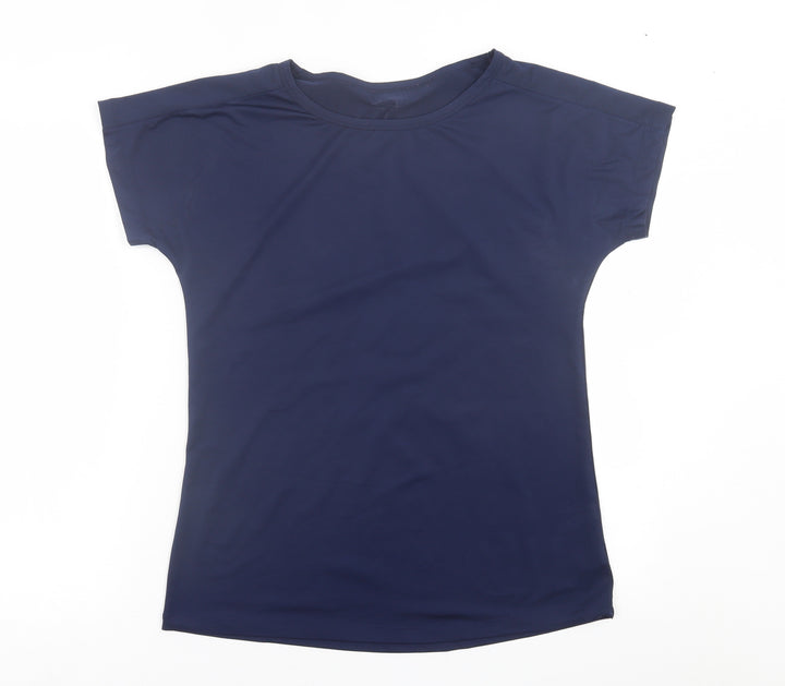 Dunnes Stores Mens Blue  Polyester Basic T-Shirt Size S Crew Neck Pullover