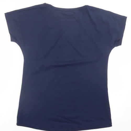 Dunnes Stores Mens Blue  Polyester Basic T-Shirt Size S Crew Neck Pullover