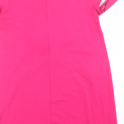 jenerique Womens Pink  Polyester Tunic T-Shirt Size 8 Crew Neck