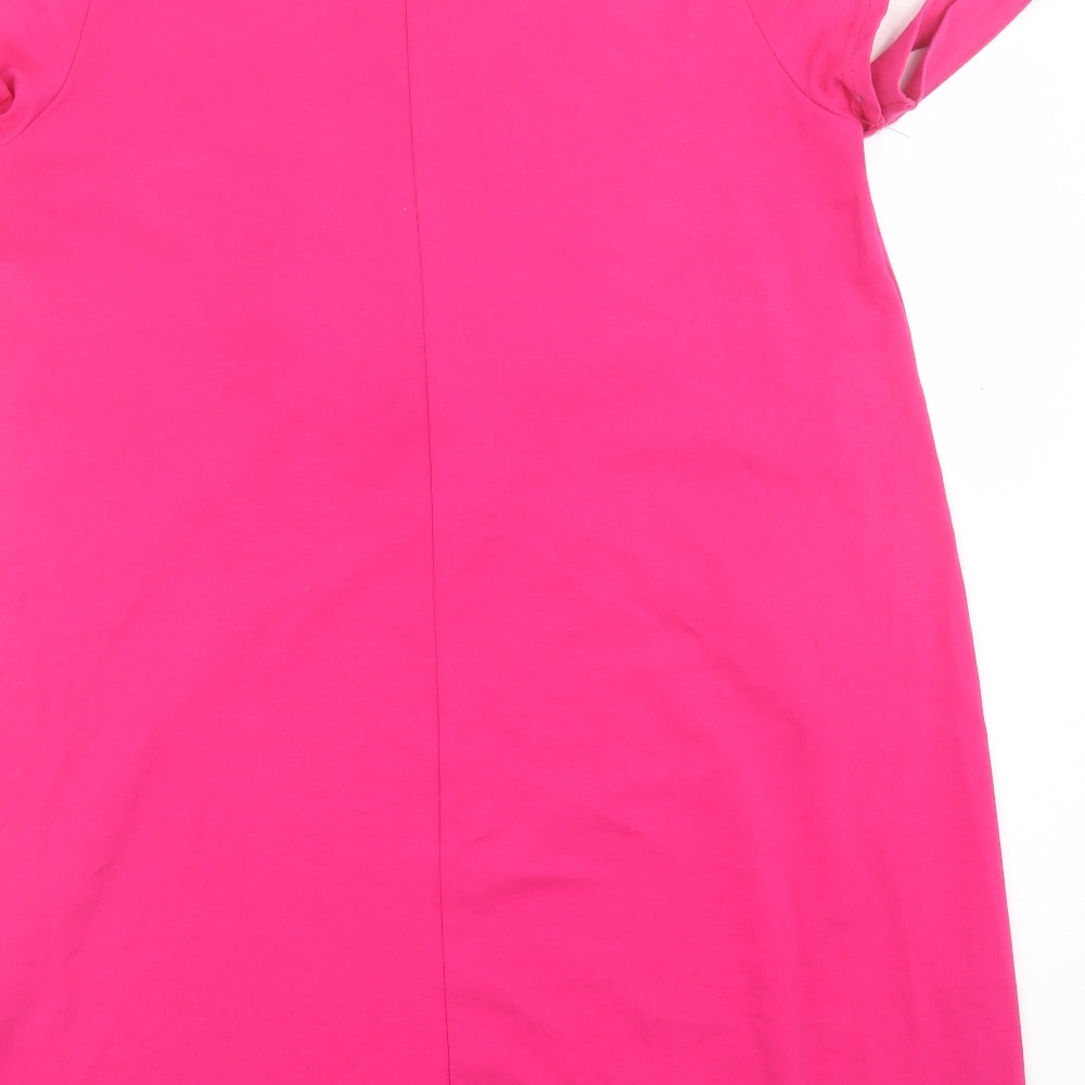 jenerique Womens Pink  Polyester Tunic T-Shirt Size 8 Crew Neck