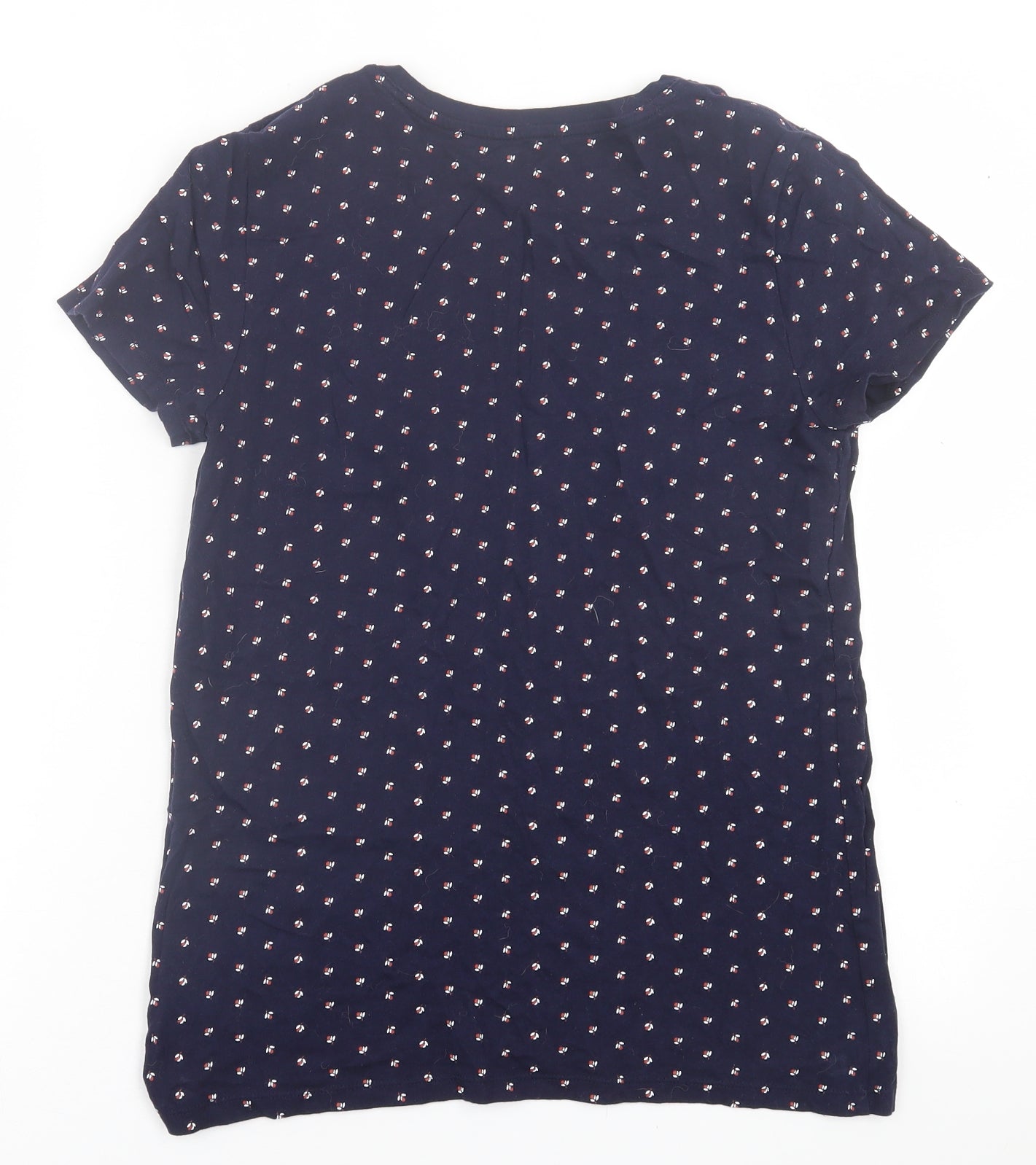 Gap Mens Blue Geometric Cotton  T-Shirt Size M Crew Neck