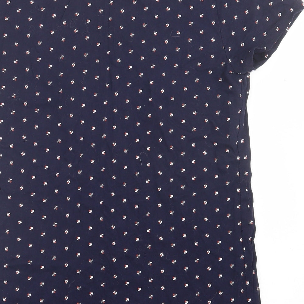Gap Mens Blue Geometric Cotton  T-Shirt Size M Crew Neck