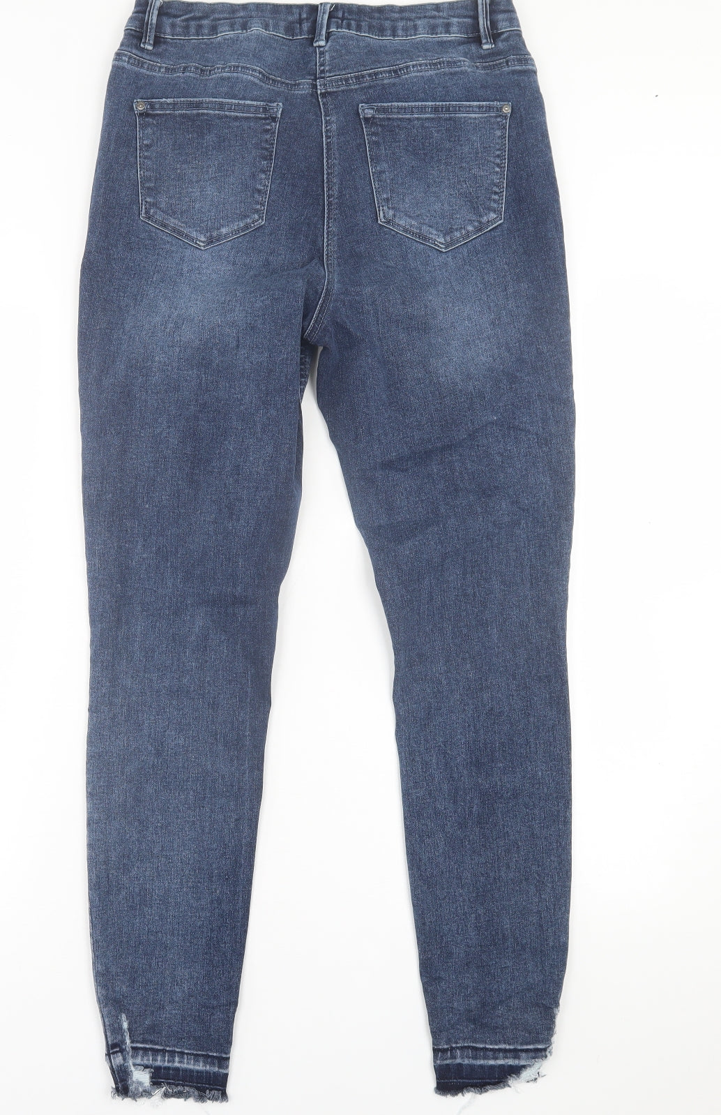 Papaya Womens Blue  Cotton Skinny Jeans Size 12 L29 in Regular Button