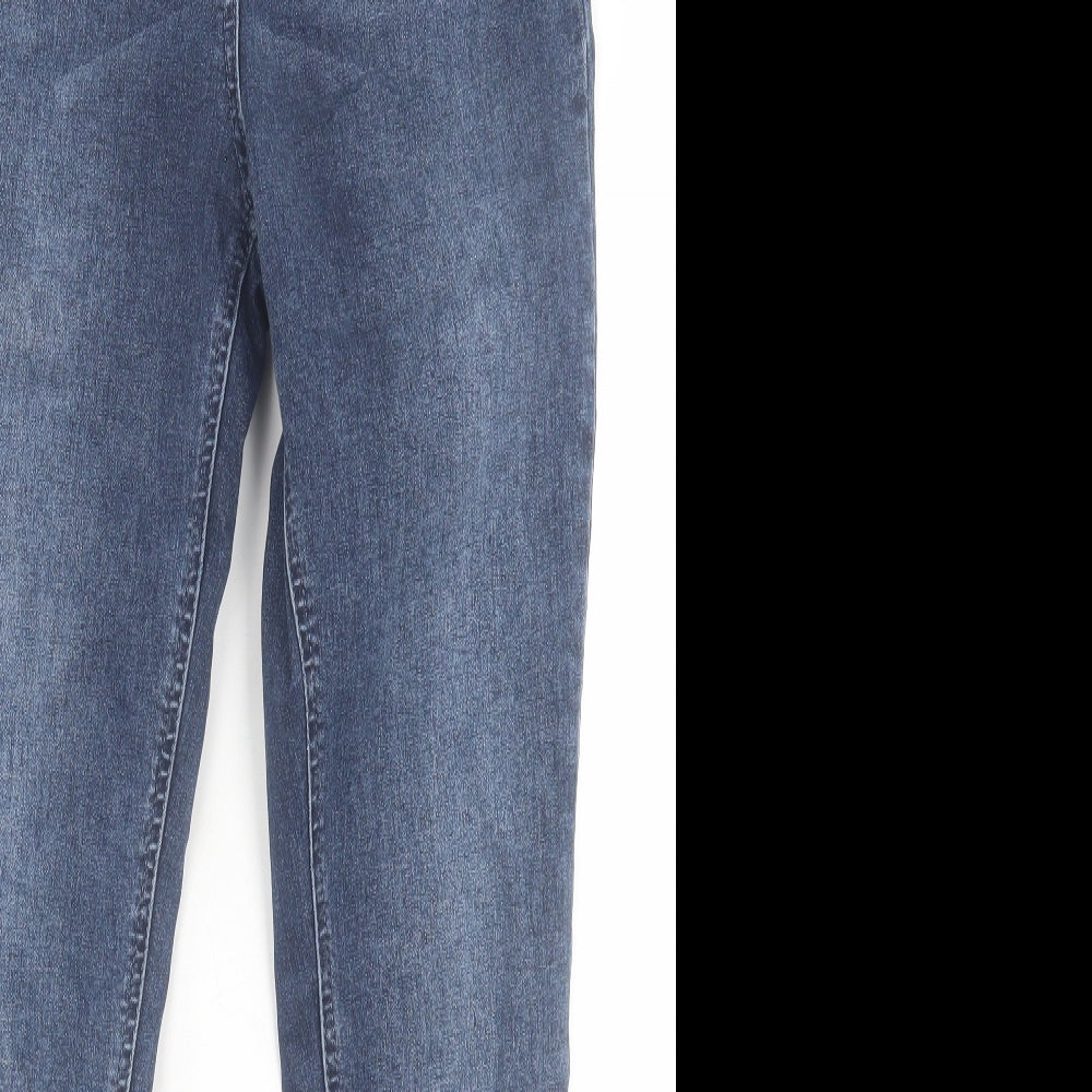 Papaya Womens Blue  Cotton Skinny Jeans Size 12 L29 in Regular Button