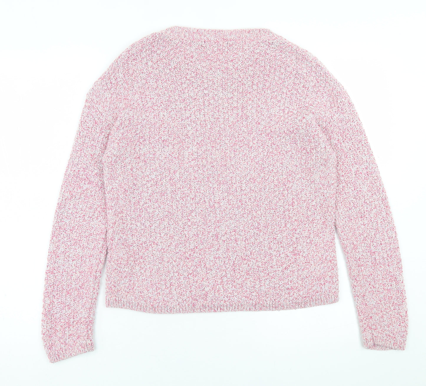 Marks and Spencer Womens Pink Crew Neck  Polyester Pullover Jumper Size 12
