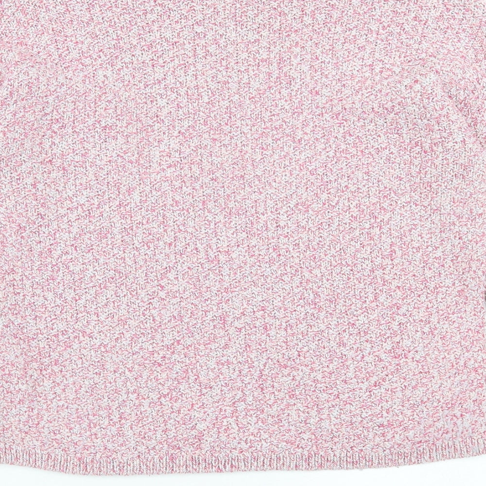 Marks and Spencer Womens Pink Crew Neck  Polyester Pullover Jumper Size 12
