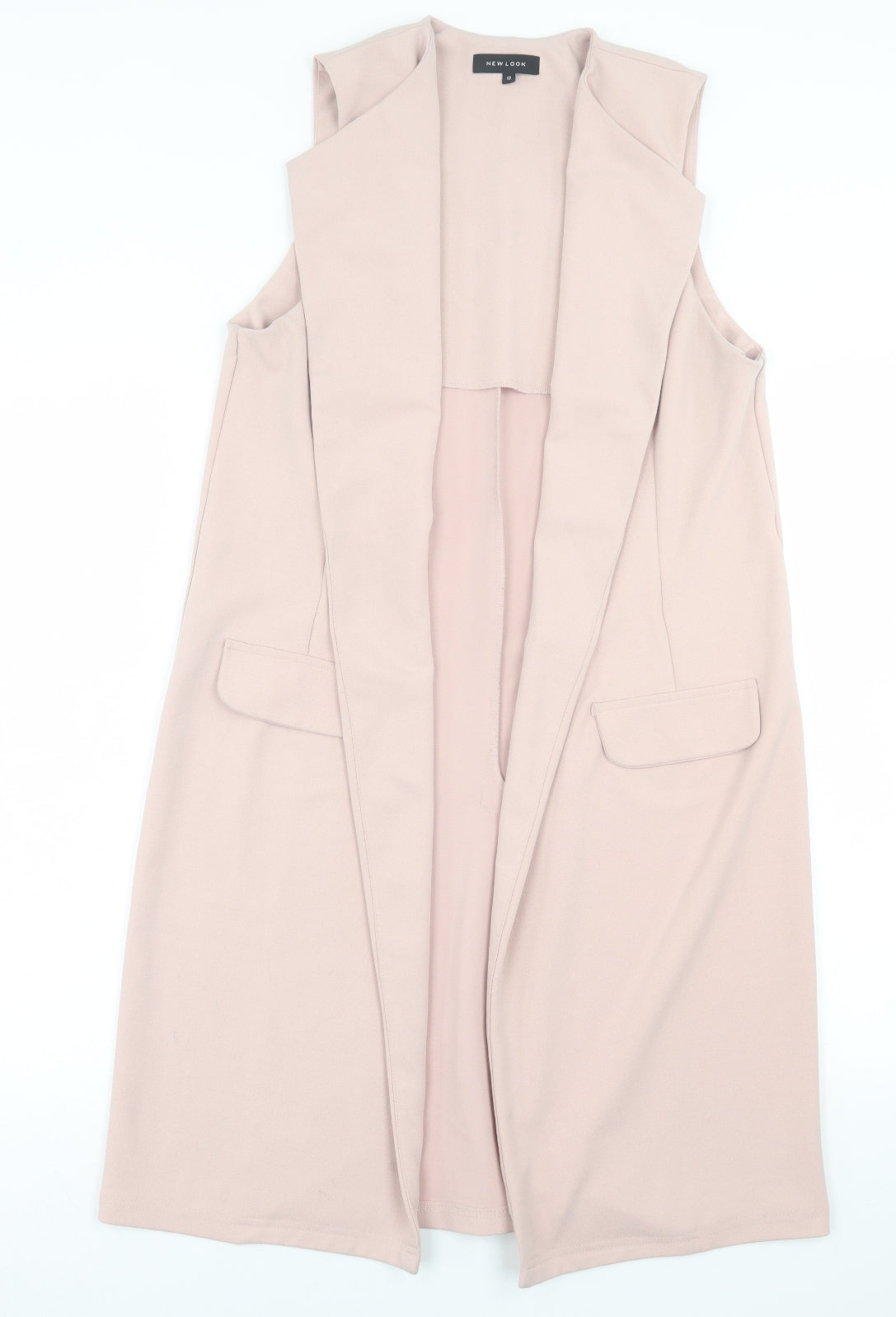 New Look Womens Pink  Polyester Kimono Tank Size 12 V-Neck