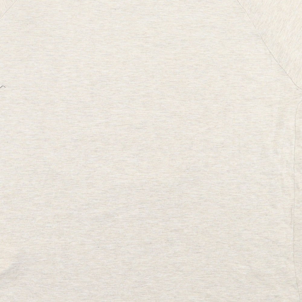 Zara Womens Beige  Polyester Basic T-Shirt Size S Crew Neck