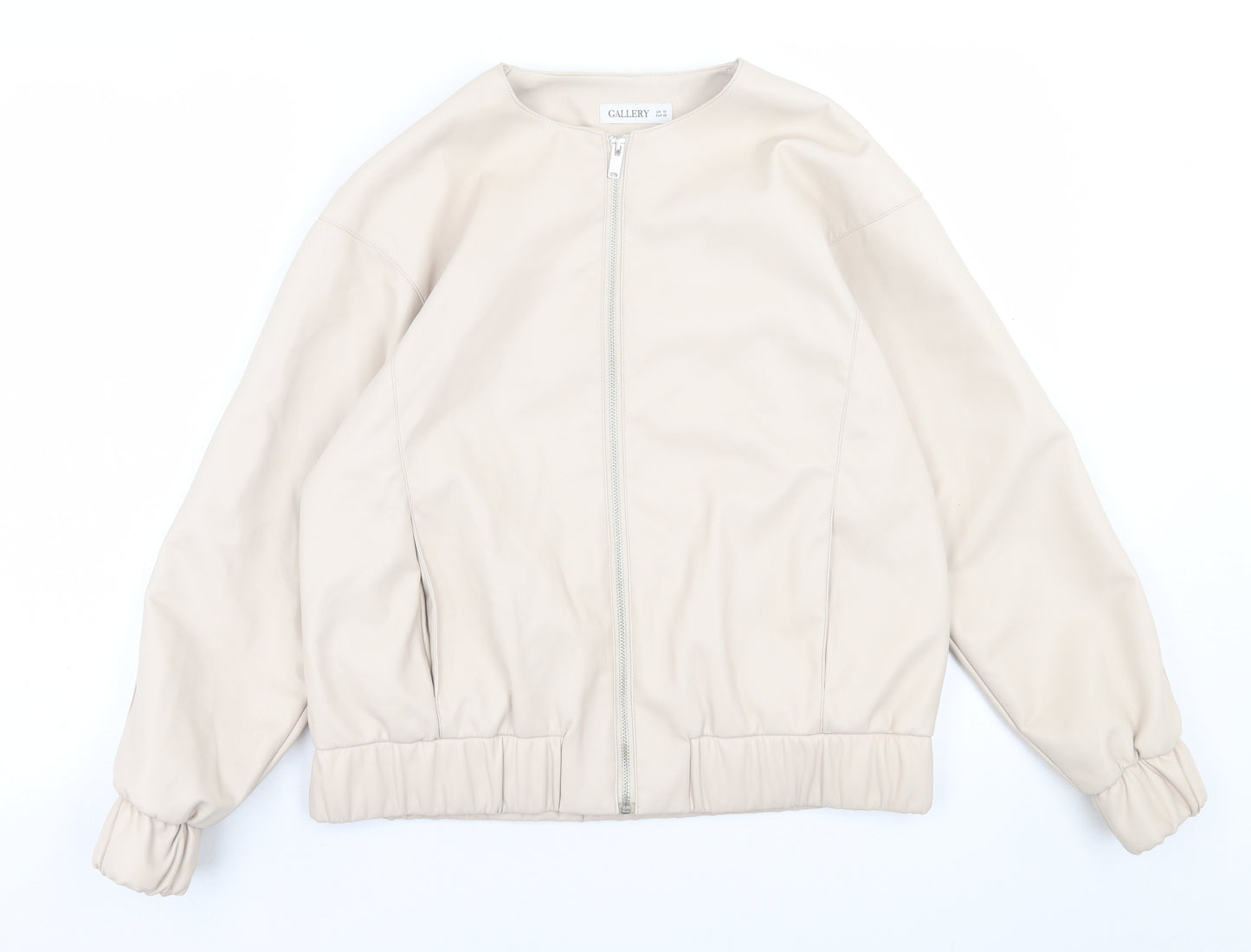 Gallery Womens Beige   Jacket  Size 10  Zip