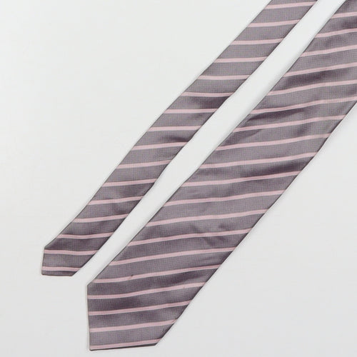Collezione Mens Multicoloured Striped Silk Pointed Tie One Size