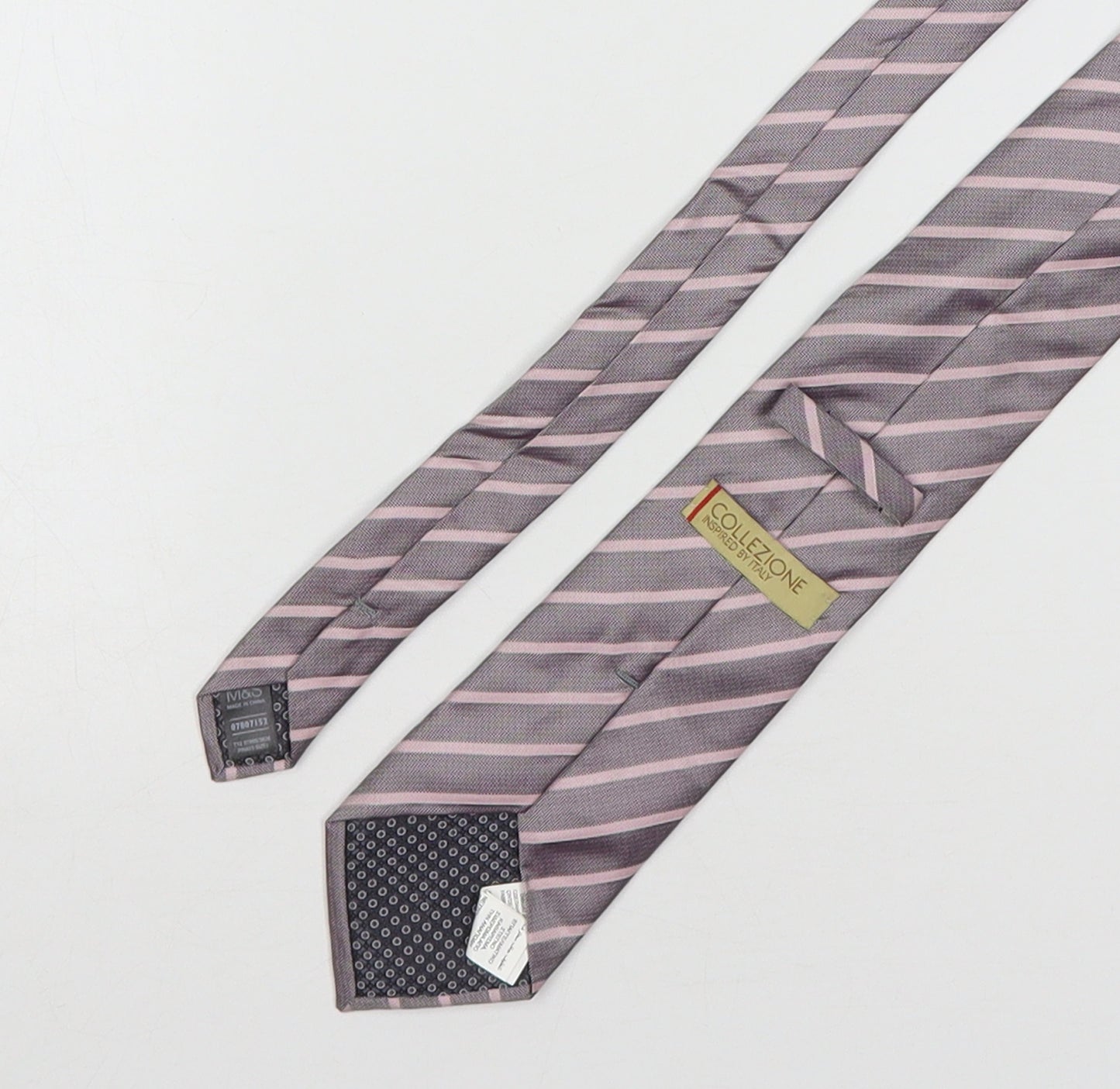 Collezione Mens Multicoloured Striped Silk Pointed Tie One Size