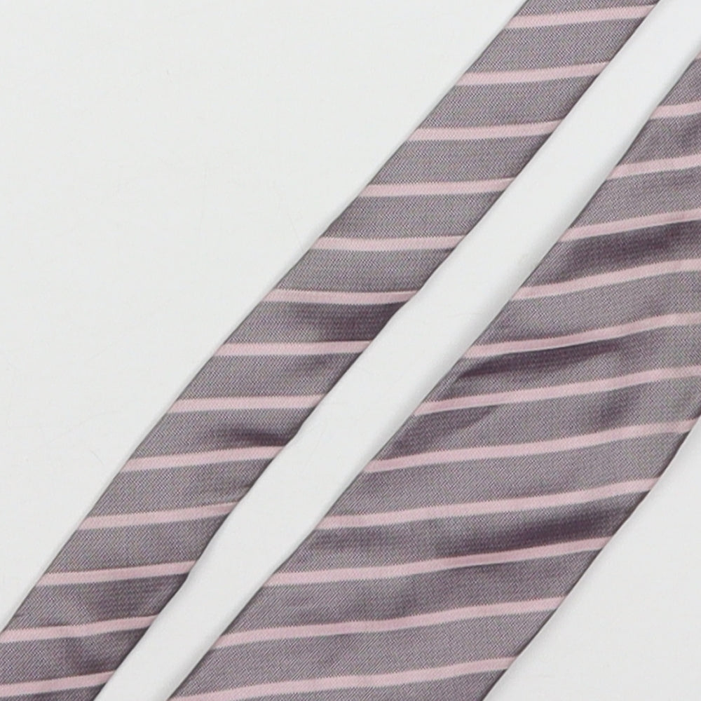 Collezione Mens Multicoloured Striped Silk Pointed Tie One Size