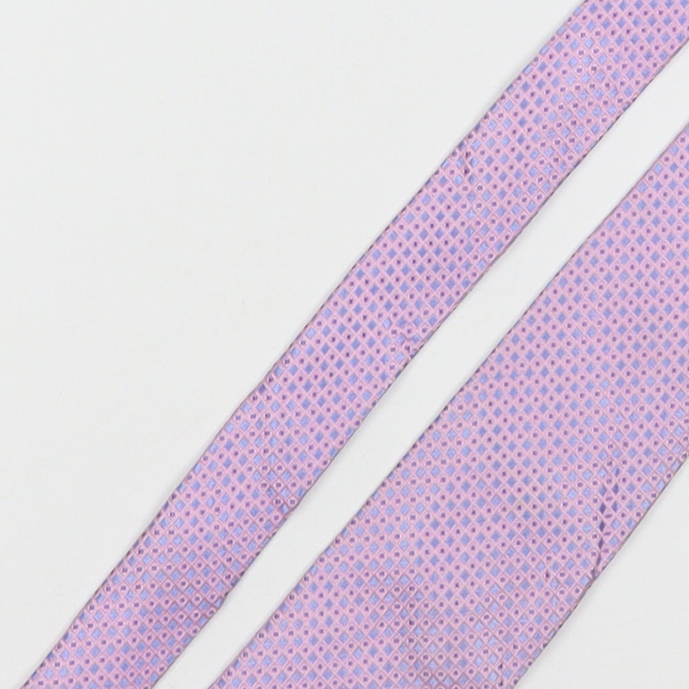 Dehavilland Mens Multicoloured Plaids & Checks Silk Pointed Tie One Size