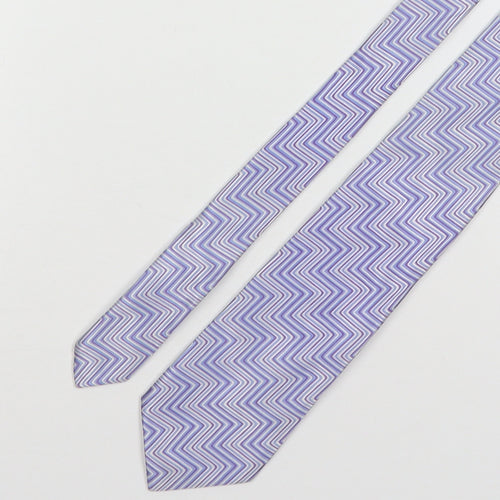 Roderick Charles  Mens Multicoloured Geometric Silk Pointed Tie One Size