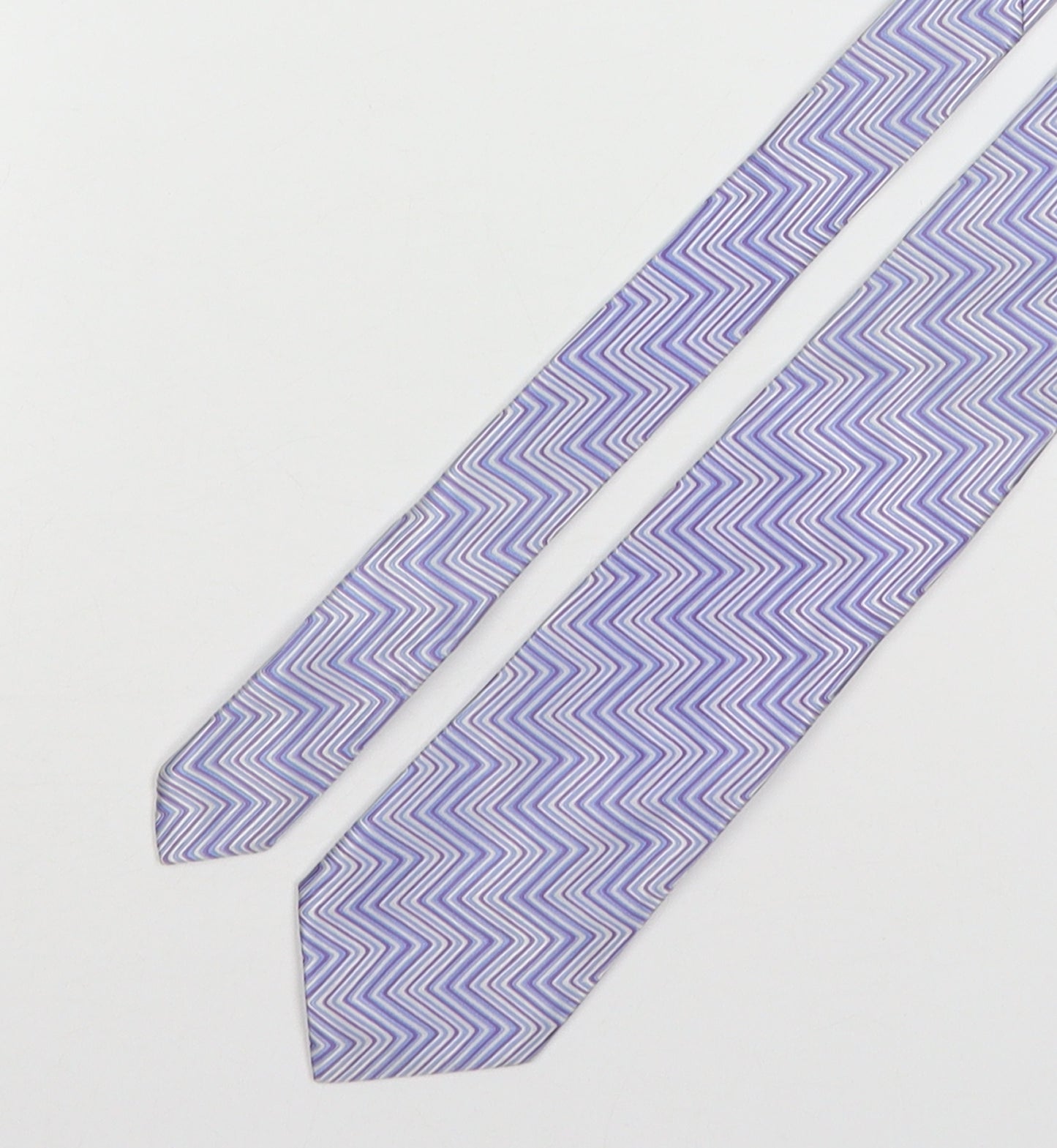 Roderick Charles  Mens Multicoloured Geometric Silk Pointed Tie One Size
