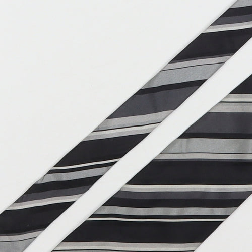 Cezan Mens Multicoloured Striped Silk Pointed Tie One Size