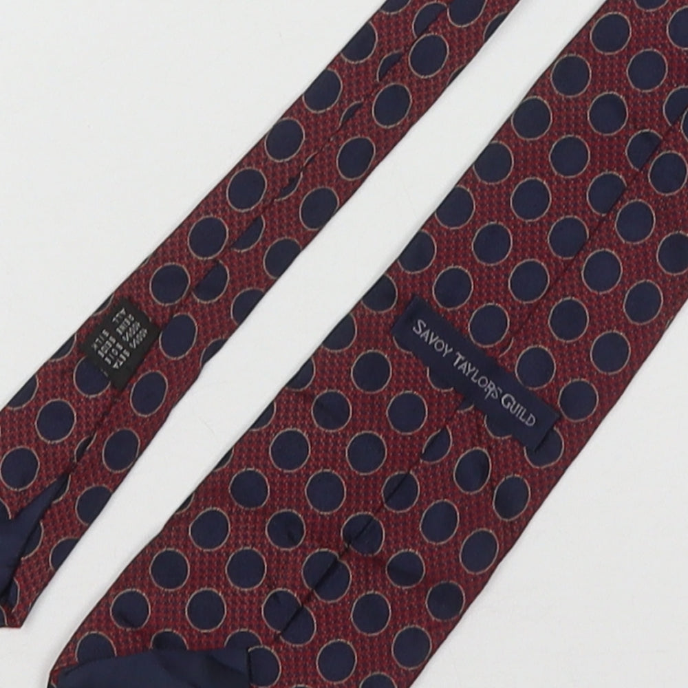 Savoy Taylors Guild Mens Multicoloured Polka Dot Silk Pointed Tie One Size