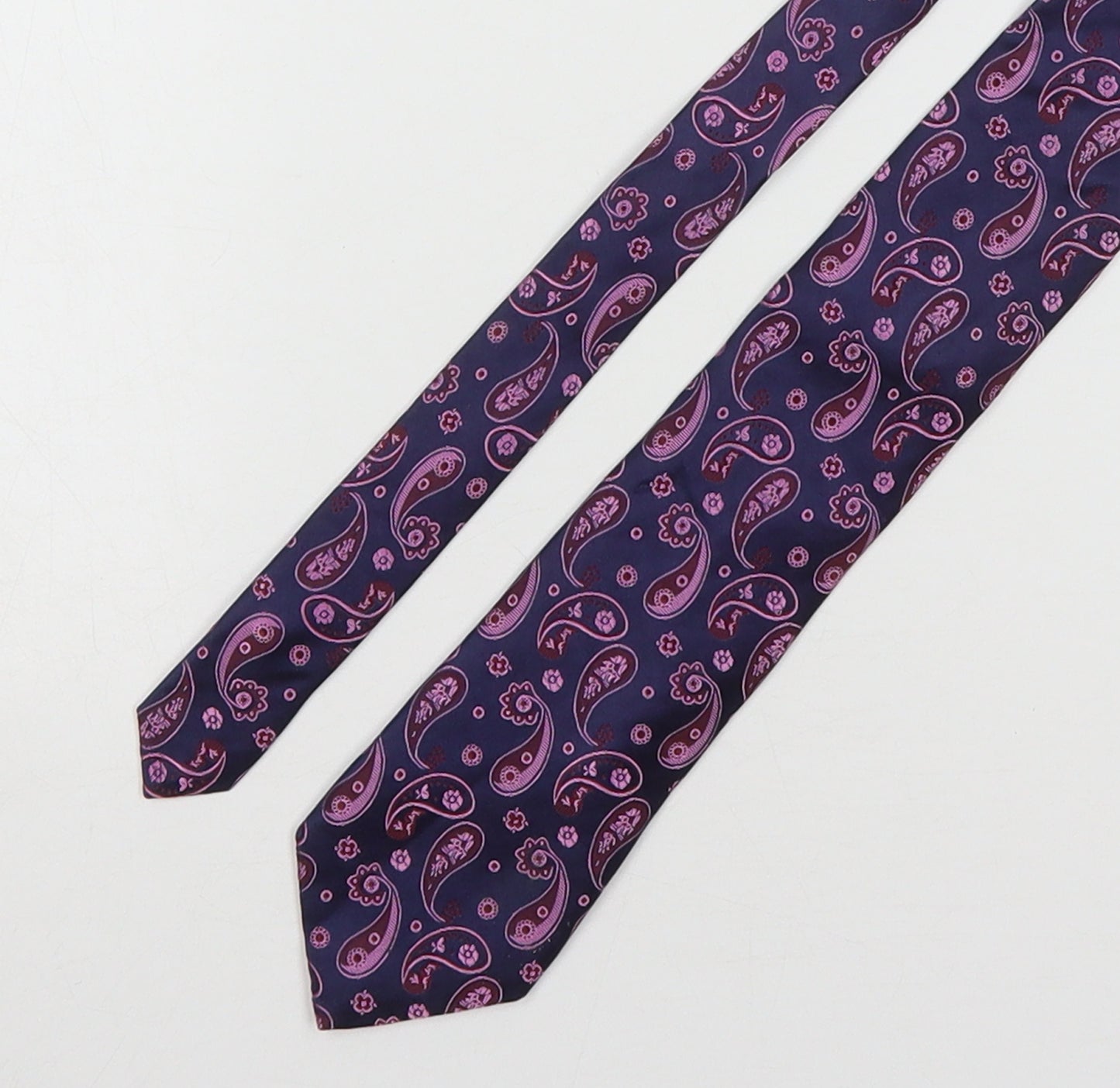 Marks and Spencer Mens Multicoloured Paisley Silk Pointed Tie One Size