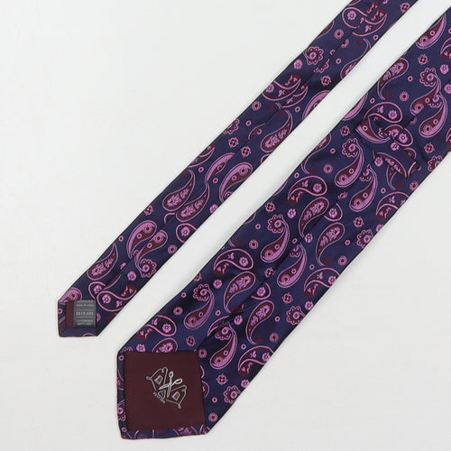 Marks and Spencer Mens Multicoloured Paisley Silk Pointed Tie One Size