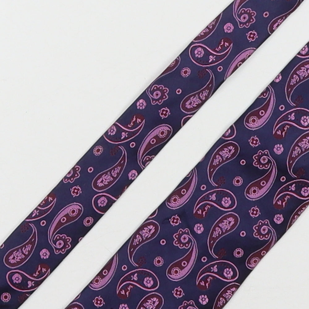 Marks and Spencer Mens Multicoloured Paisley Silk Pointed Tie One Size