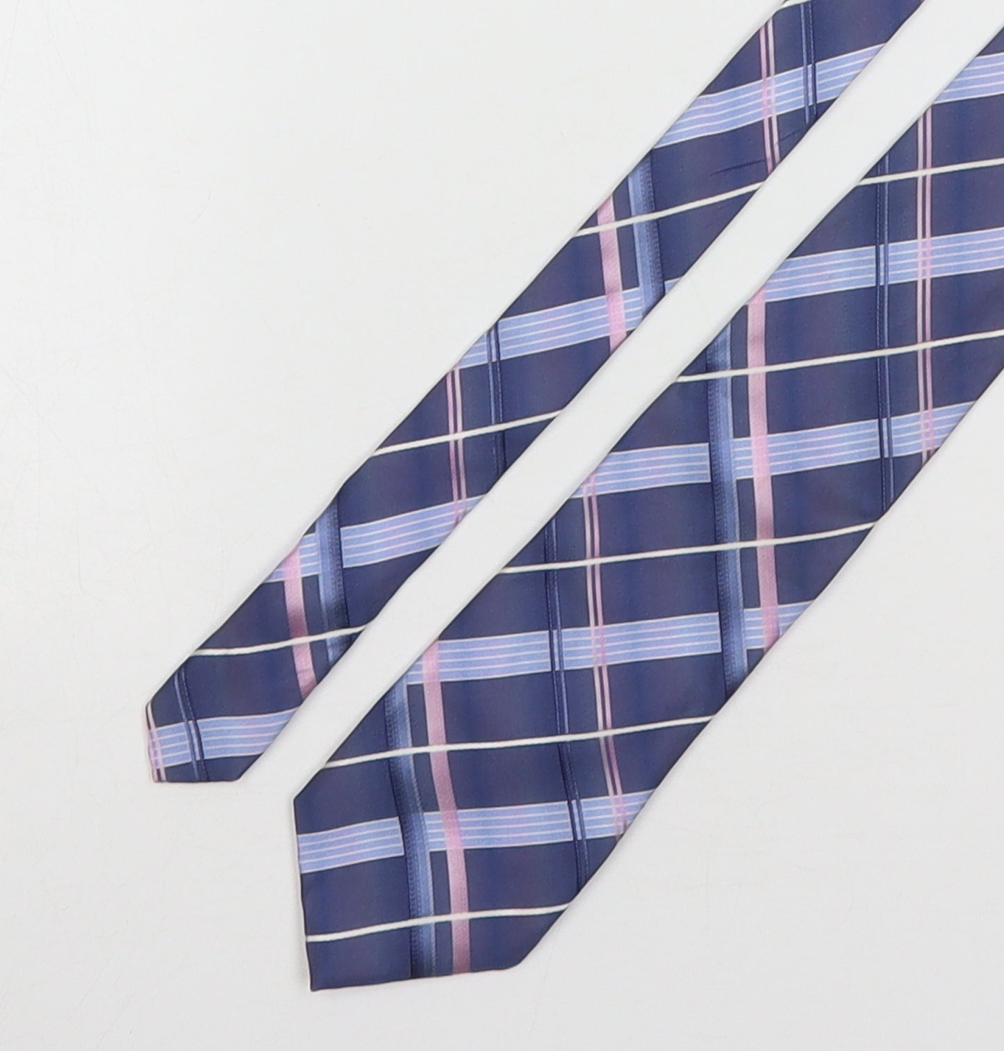 Jeff Banks  Mens Multicoloured Plaids & Checks Silk Pointed Tie One Size