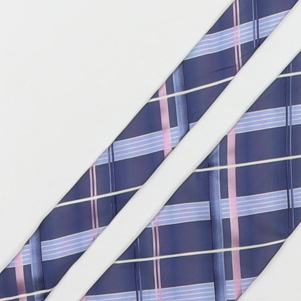 Jeff Banks  Mens Multicoloured Plaids & Checks Silk Pointed Tie One Size