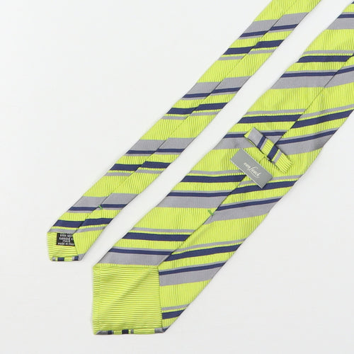 Van Laack Mens Multicoloured Striped Silk Pointed Tie One Size