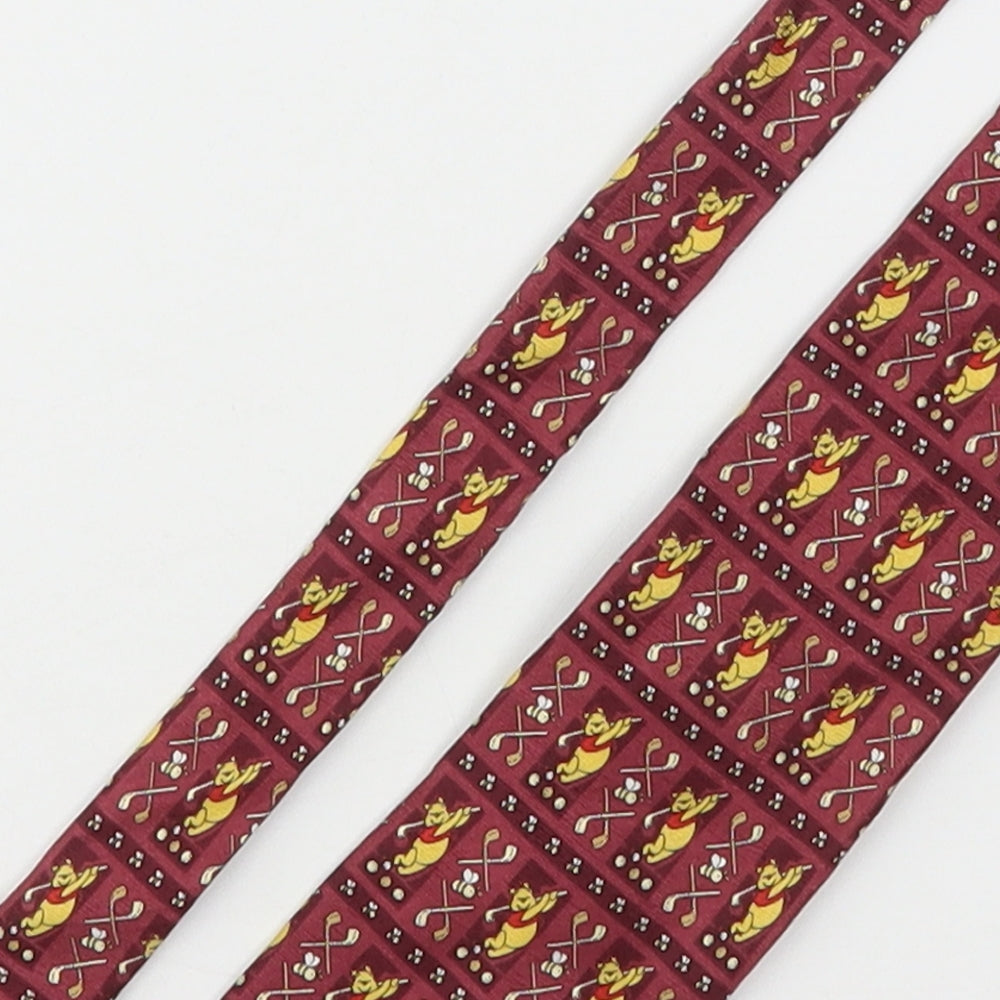 Tie Rack  Mens Multicoloured Geometric Silk Pointed Tie One Size - Winnie The Pooh