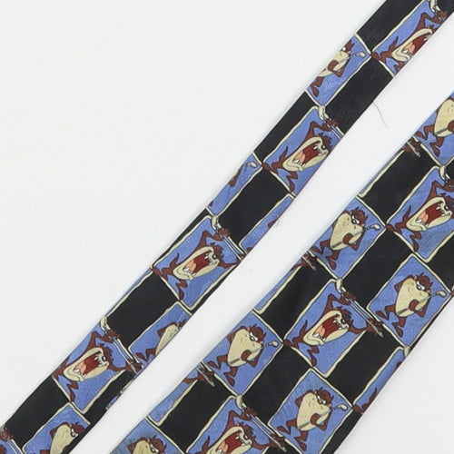 Looney Toons Mens Multicoloured Plaids & Checks Polyester Pointed Tie One Size - Tasmanian Devil